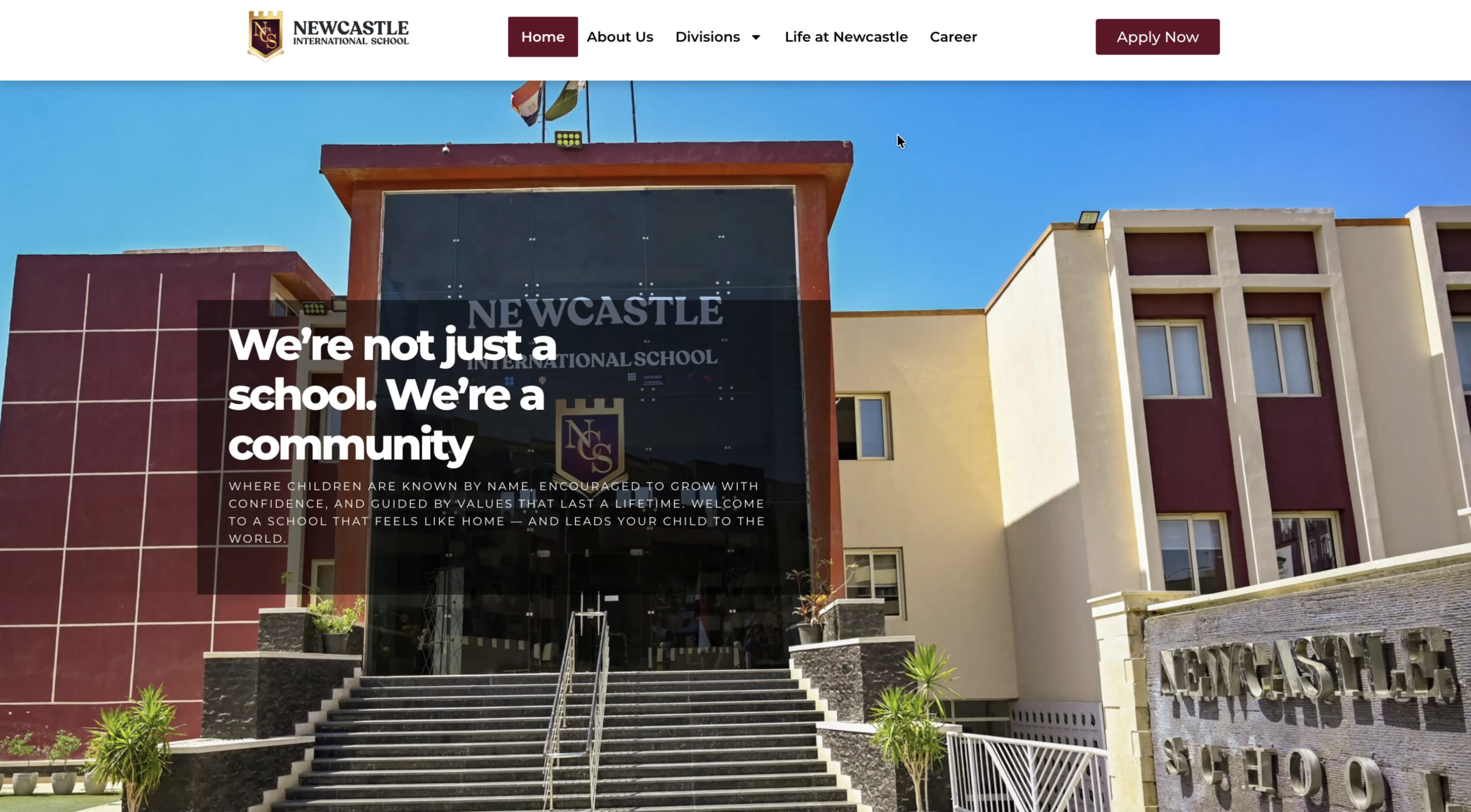 Newcastle International School hjemmeside